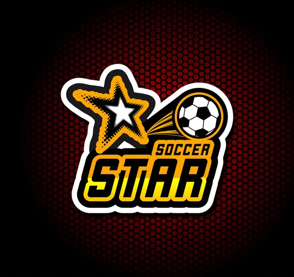 Soccer badge logo template, football design. — Stock Vector