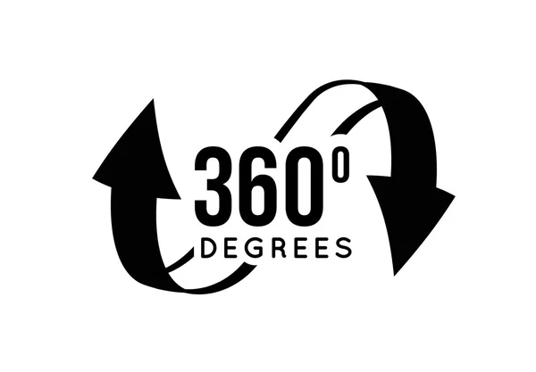 Angle 360 degrees view sign icon. — Stock Vector