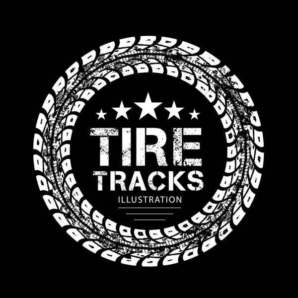 Tire tracks vector — Stock Vector
