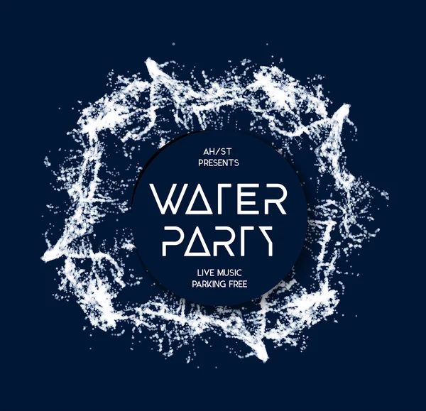 Water party splash — Stock Vector