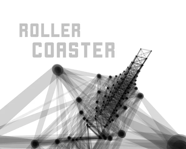 Ilustracja wektorowa roller coaster — Wektor stockowy