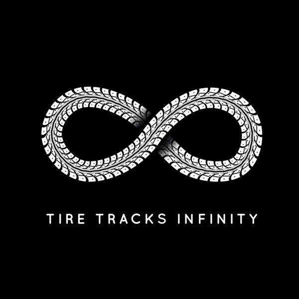 Stopy pneumatik v podobě Infinity — Stockový vektor