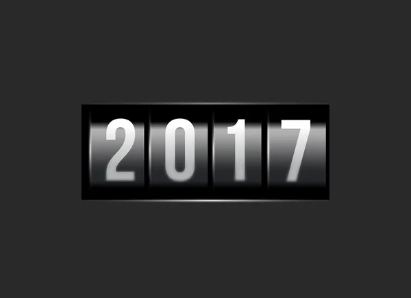 Compteur Nouvel An 2016 avec bouton d'alimentation — Image vectorielle