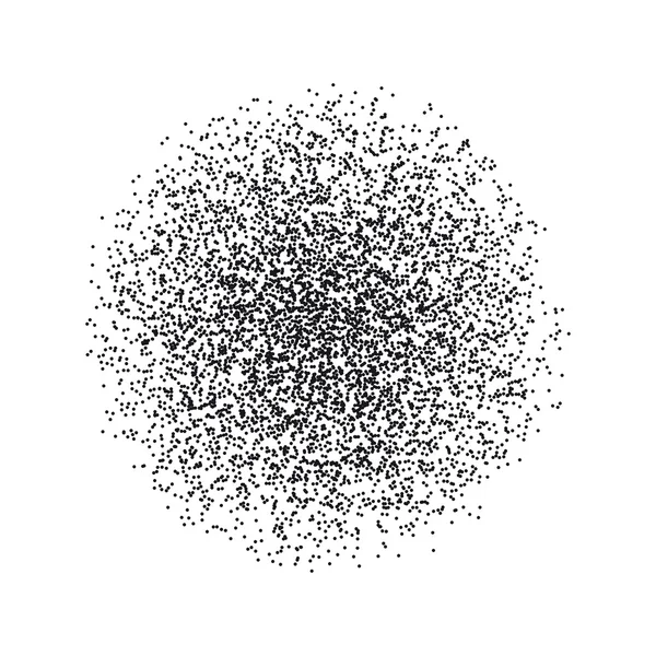 Cercle noir composé de points noirs . — Image vectorielle