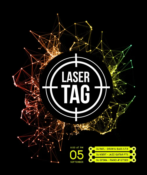 Laser tag with target — Stock Vector