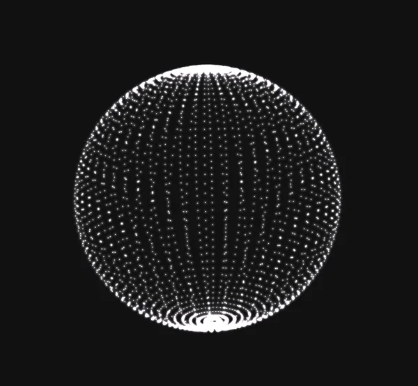 Forma espiral de esfera 3D abstracta — Vector de stock