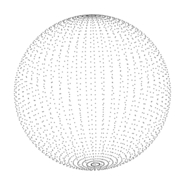 Astratto forma a spirale sfera 3D — Vettoriale Stock