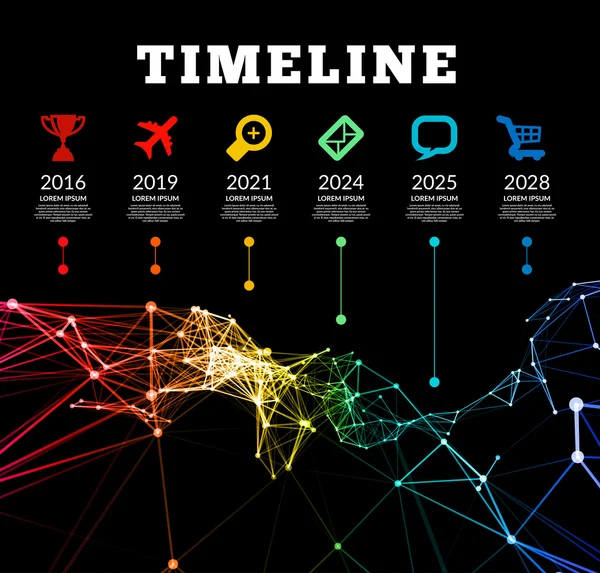 Timeline infographic vector illustration — Stock Vector
