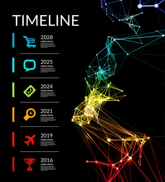 Ilustracja wektorowa infografikę osi czasu — Wektor stockowy
