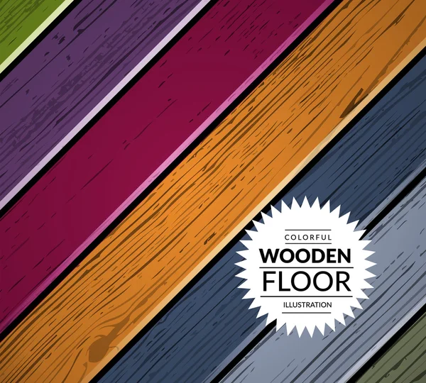 Colorful wooden vector background — Stock Vector