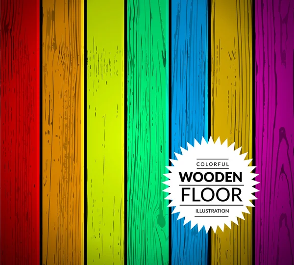 Colorful wooden vector background — Stock Vector