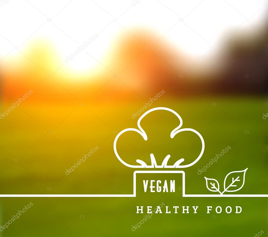 Vector concept of natural vegetarian health food