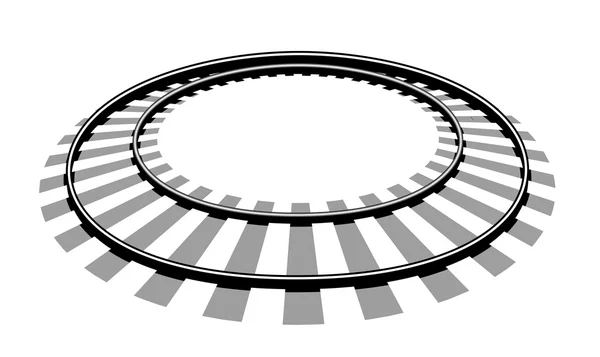 Залізничні колії Векторна люстрація — стоковий вектор