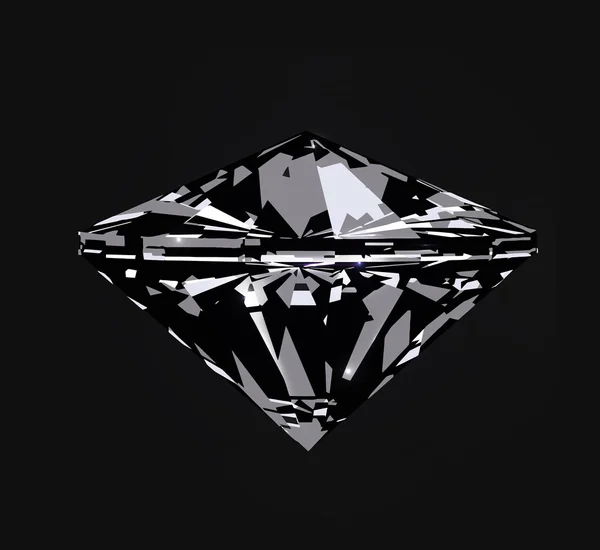 Diamant aan de voorzijde bekijken. Vectorillustratie — Stockvector