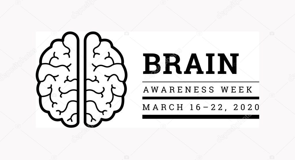 Brain awareness week vector illustration