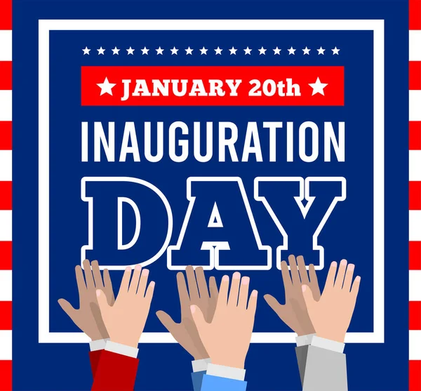 Inauguration President United States January Applause Celebration Vector Illustration — Stock Vector