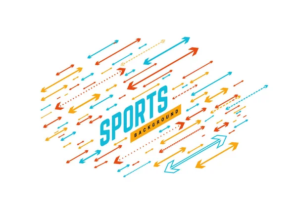 Sports geometric background illustration with arrows. Can be use for sport news, poster, presentation. — Stock Photo, Image