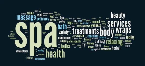 Spa word cloud illustration — Stock Photo, Image