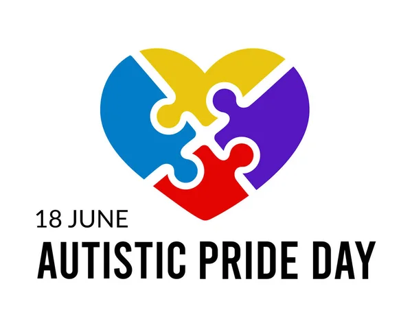 Autistic Pride Day Vektor Illsutration Auf Weißem Hintergrund — Stockvektor