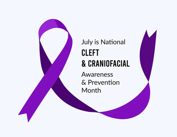 Julho National Cleft Craniofacial Awareness Prevention Month Ilustração Vetorial Com — Vetor de Stock
