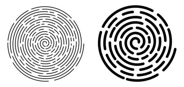 Dashed Spiral Line Vector Illustration Isoalted White Background — Διανυσματικό Αρχείο