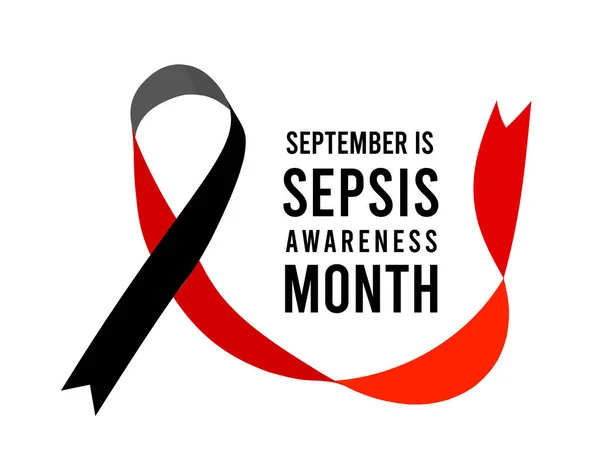September Ist Sepsis Awareness Month Vektorabbildung Auf Weißem Hintergrund — Stockvektor