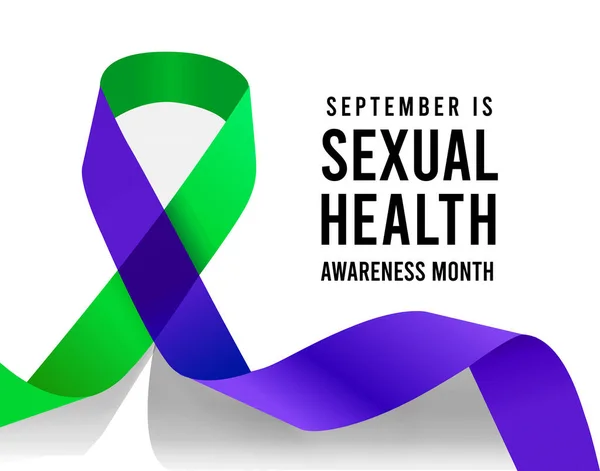 Wrzesień Miesiąc Świadomości Zdrowia Seksualnego Ilustracja Wektora Białym Tle — Wektor stockowy