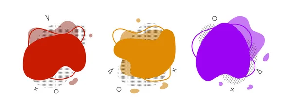 Gekleurde Vloeistofelementen Voor Minimale Banner Logo Etc Set Van Abstracte — Stockfoto