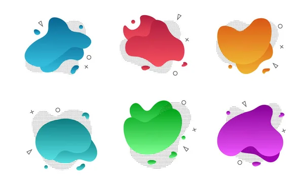 Kolorowe Elementy Płynu Dla Minimalnego Banera Logo Itp Zestaw Abstrakcyjnych — Zdjęcie stockowe