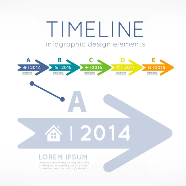 Timeline infographic — Stock Vector