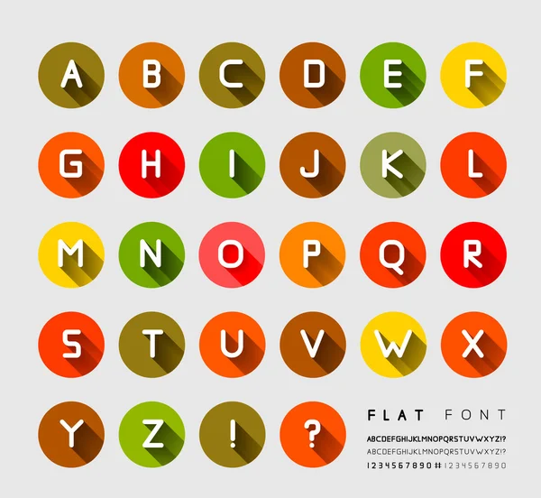 Font flat — Vetor de Stock