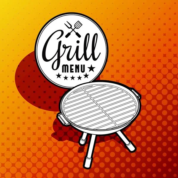 Parrilla de barbacoa — Vector de stock