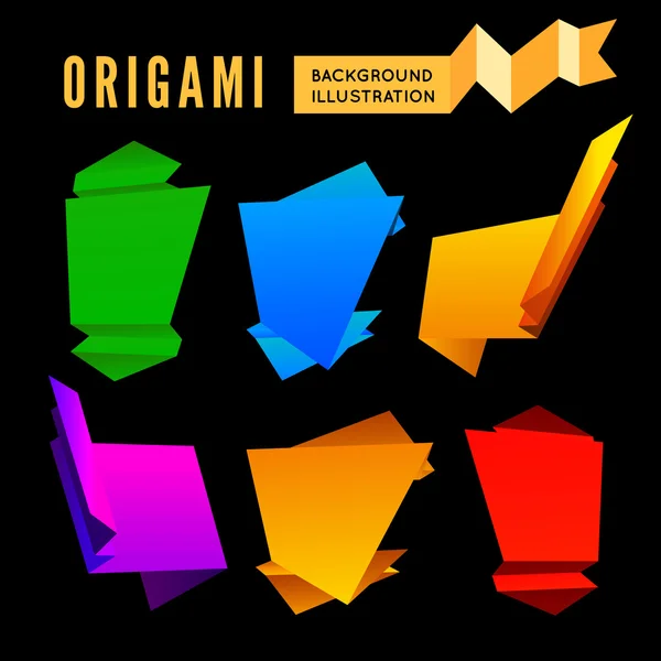 Az origami szett — Stock Vector