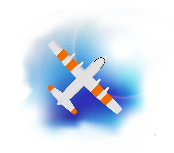 Airplane flying — Stock Vector