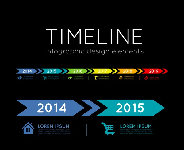 Timeline infographic — Stock Vector