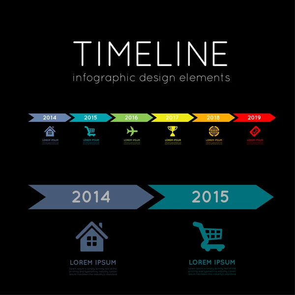 Timeline infographic — Stock Vector