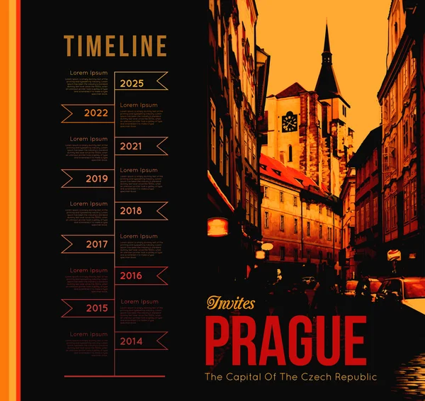 Ciudad de Praga — Vector de stock