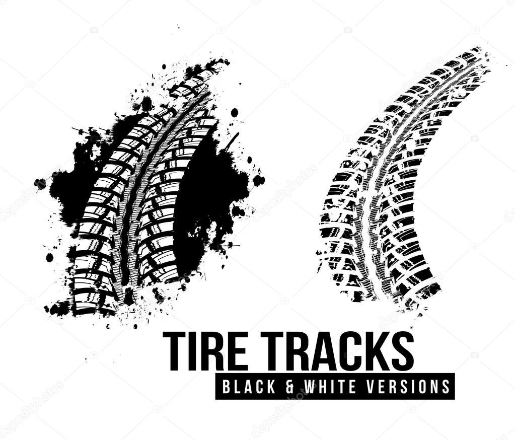 Tire track background