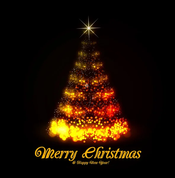 Arbre de Noël de lumière — Image vectorielle