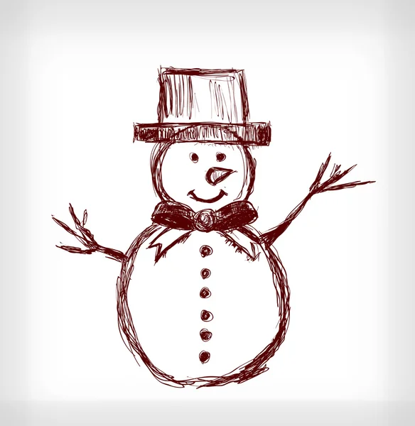 Снеговик в шляпе — стоковый вектор