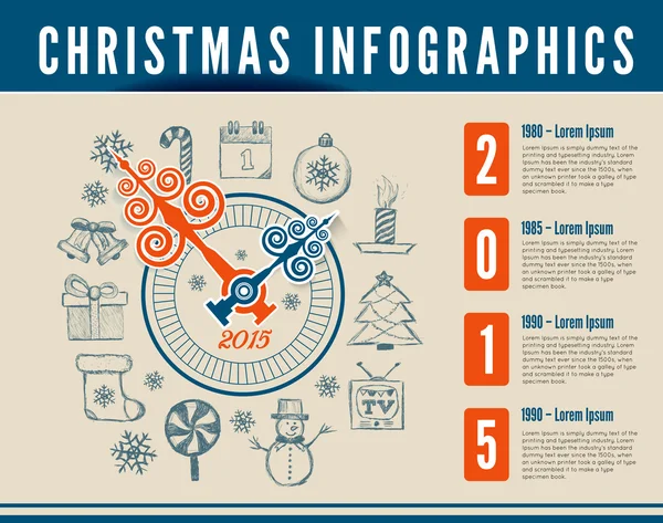 Infographies de Noël — Image vectorielle