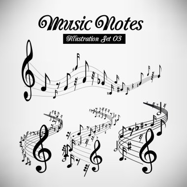 Musical staves clipart