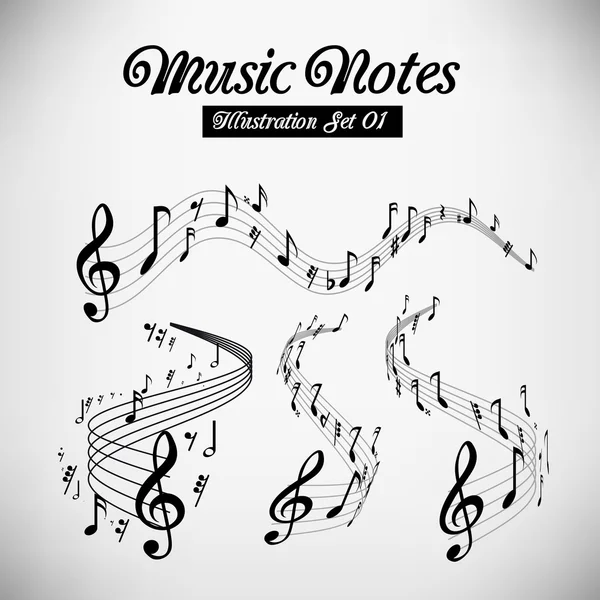 Portées musicales — Image vectorielle