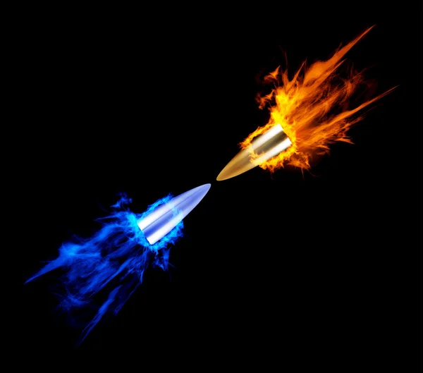 Peluru terbakar terbang Stok Vektor