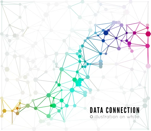 Fundo abstrato de conexão de rede — Vetor de Stock