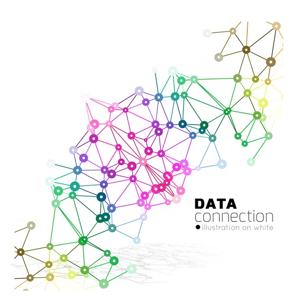 Sfondo astratto della connessione di rete — Vettoriale Stock