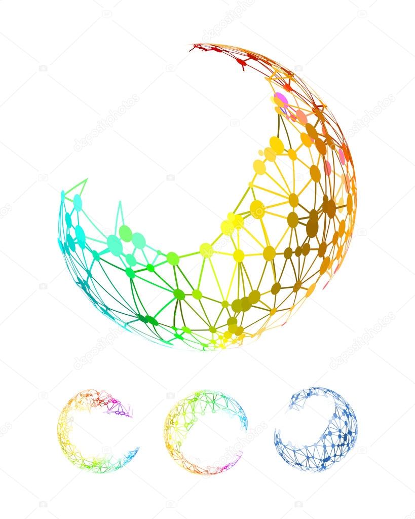 Abstract network connection background