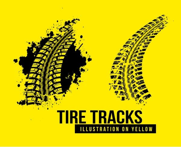 Tire track background — Stock Vector