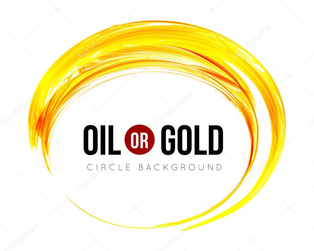 Oil or gold. Vector illustration on white backgound
