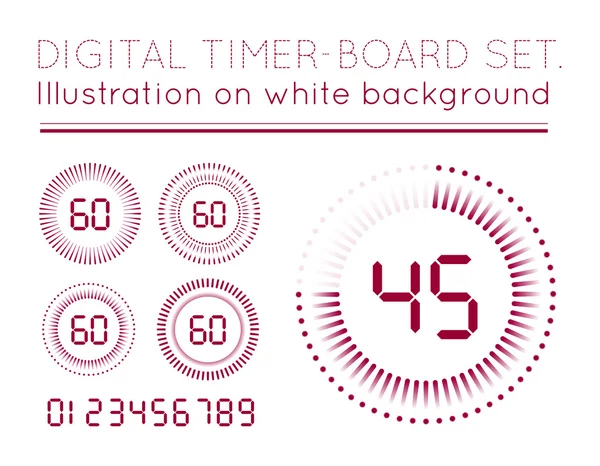 Digitale countdown-timer — Stockvector